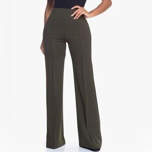 High waisted dress pants olive green color